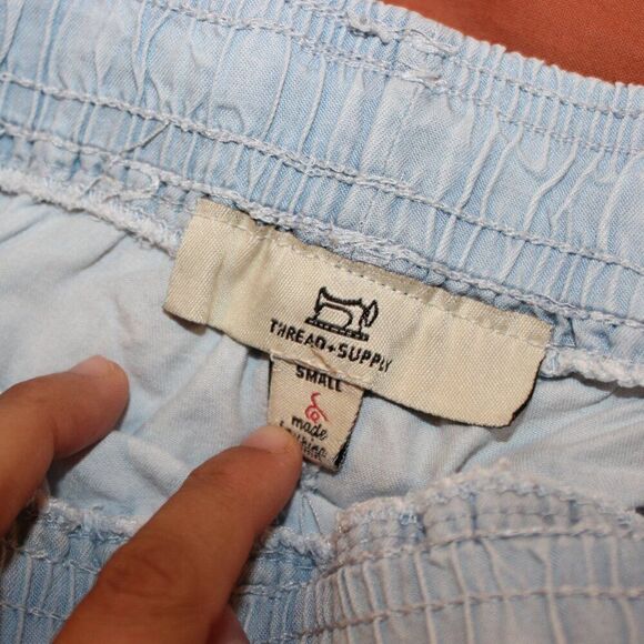 Thread & Supply Blue high -Rise Jogger Pants Women's Size S - Picture 7 of 9